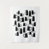 Cute Black Cat Wandkleed (Voorkant)