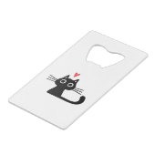 Cute Black Cat with Heart  Kitten Valentine Classi (Dos Angle)