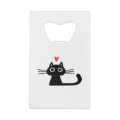 Cute Black Cat with Heart  Kitten Valentine Classi (Dos)