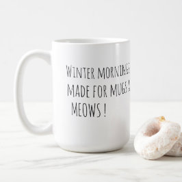 Cute Black Cat with Pink Bow Tie  Koffiemok