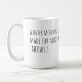 Cute Black Cat with Pink Bow Tie  Koffiemok (Links)