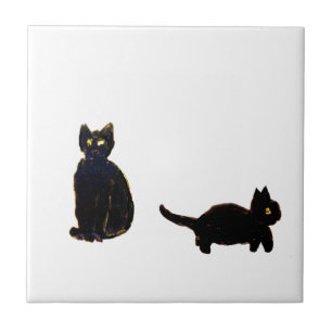 Cute Black Cats Art Tegeltje
