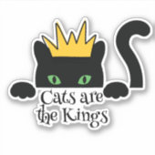 Cute Black Cats zijn de Kings Sticker (Voorkant)