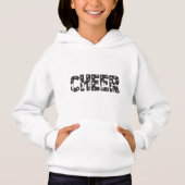 Cute Black Cheer Typography Cheerleader Silhouette (Voorkant)