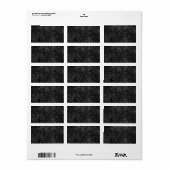 Cute Black Cheetah Leopard Skin Print Animal Etiket (Full Sheet)