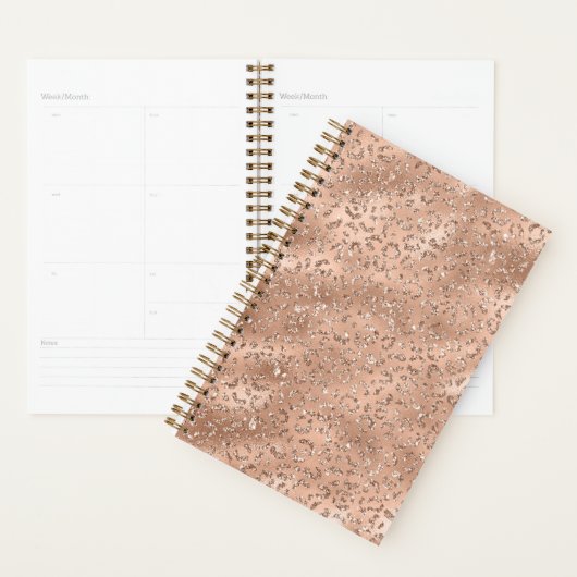 Cute Black Cheetah Leopard Skin Print Patroon Planner (Display)