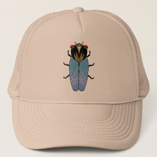 Cute Black Cicada Trucker Pet (Voorkant)