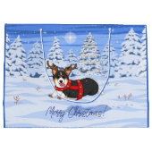 Cute Black Corgi-kerstrendieren kostuum Groot Cadeauzakje (Achterkant)