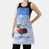 Cute Black Corgi-kerstrendieren kostuum Schort (Insitu)