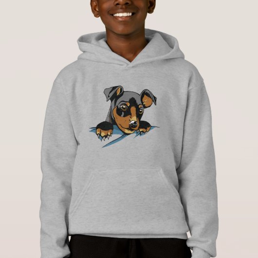 Cute Black Dachshund Puppy Design (Voorkant)