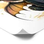 Cute Black Dragon Wall Art poster (Hoek)