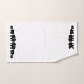 Cute Black Elephant Bathroom Towel Set Bad Handdoek (Handdoek)