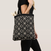 Cute Black en Beige Shape Pattern Draagtas (Dichtbij)