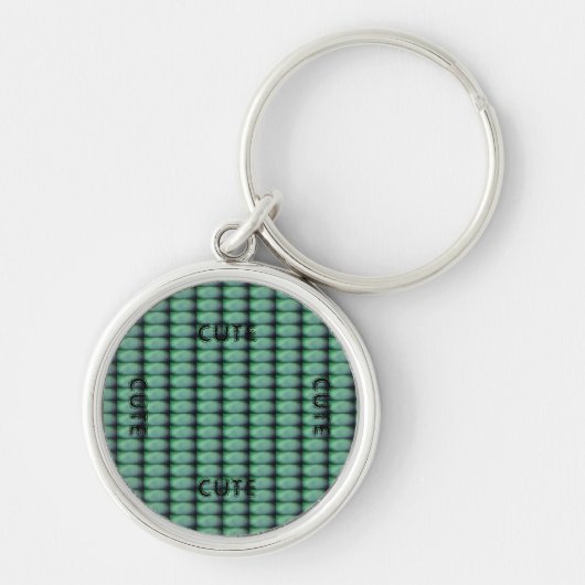 CUTE_ BLACK EN DARK GREEN SLEUTELHANGER (Voorkant)