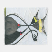 Cute Black en Grey Cat Cartoon Fleece Deken (Voorkant (Horizontaal))