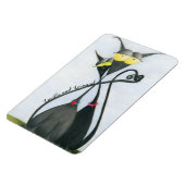 Cute Black en Grey Cat Cartoon Magneet (Linkerzijde)