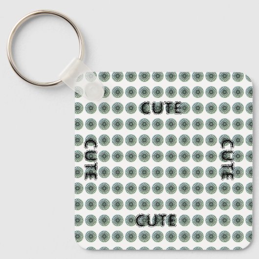 CUTE_ BLACK EN GROENE SLEUTELHANGER (Voorkant)