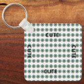 CUTE_ BLACK EN GROENE SLEUTELHANGER (Voorkant)