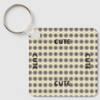 CUTE_ BLACK EN Light Yellow SLEUTELHANGER