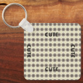 CUTE_ BLACK EN Light Yellow SLEUTELHANGER (Voorkant)