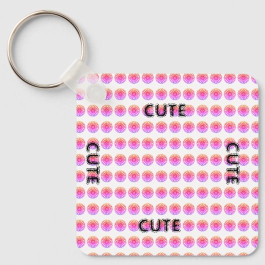 CUTE_ BLACK EN PINK SLEUTELHANGER (Voorkant)