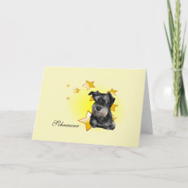Cute Black en Silver Schnauzer zijn Star Kaart