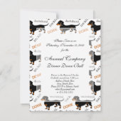 Cute Black en Tan Dachshund Pattern Kaart (Achterkant)