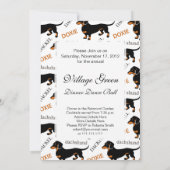 Cute Black en Tan Dachshund Pattern Kaart (Achterkant)