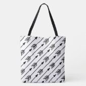 Cute Black en White Arrows Pattern Tote Bag (Achterkant)