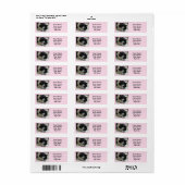 Cute Black en White Cat Photo Etiket (Full Sheet)