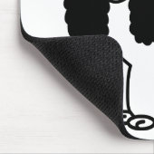 Cute Black en White Cocker Spaniel Cartoon Muismat (Hoek)