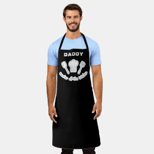 Cute Black en White Fathers Day  Schort
