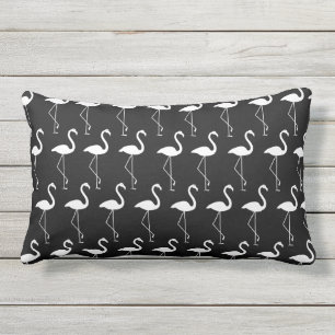 Cute Black en White Flamingos Buitenkussen