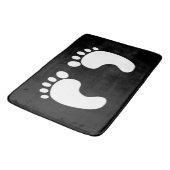 Cute Black en White Footprint Badmat (Gekanteld)