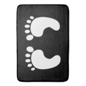 Cute Black en White Footprint Badmat (Voorkant Verticaal)