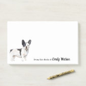 Cute Black en White French Bulldog Post-it® Notes (Op bureau)