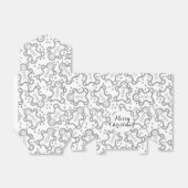 Cute Black en White Kerstkerst Gingerbreads Bedankdoosjes (Uitgevouwen)