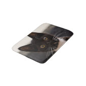 Cute Black en White Tuxedo Kitten Badmat (Gekanteld)