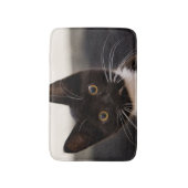 Cute Black en White Tuxedo Kitten Badmat (Voorkant Verticaal)