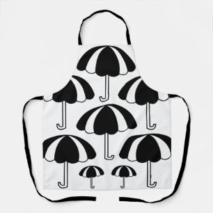 Cute Black en White Umbrella Schort