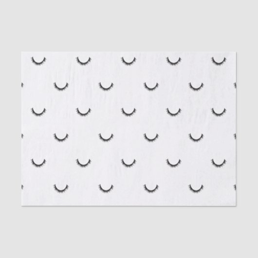 Cute Black Eyelashes Make-up Pattern Tissue Paper Tissuepapier (Voorkant)