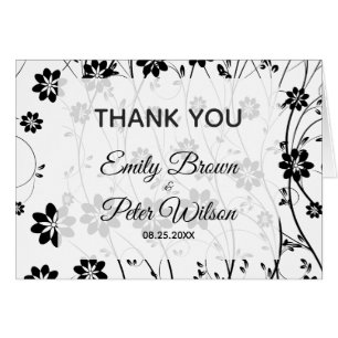 Cute Black Flowers - Hartelijk dank