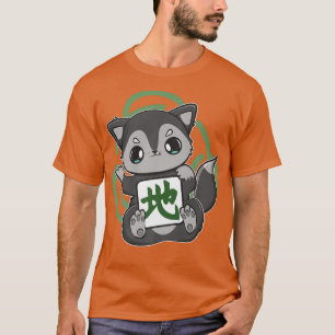 Cute Black Fo met Earth Kanji en Japanse esthe T-shirt