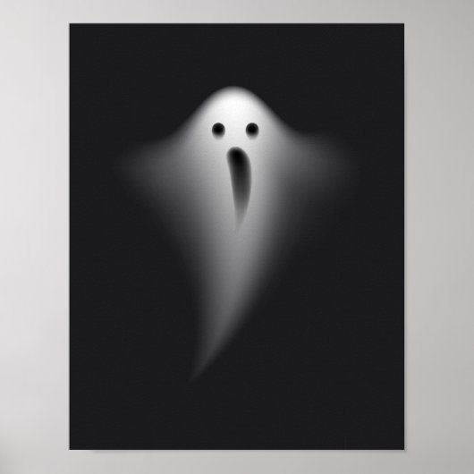 Cute Black Ghost Poster (Voorkant)