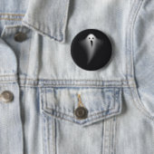 Cute Black Ghost Ronde Button 5,7 Cm (In situ)