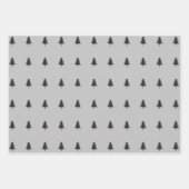 Cute Black Grey Name kerstboomstructuur Gift Inpakpapier Vel (Voorkant 2)