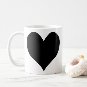 Cute Black Heart Koffiemok