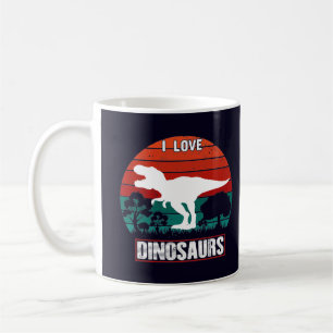 Cute Black I Love Dinosaur Koffiemok