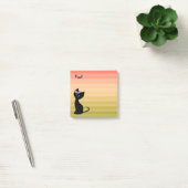 Cute black kitten cat gepersonaliseerd zomergradie post-it® notes (Kantoor)