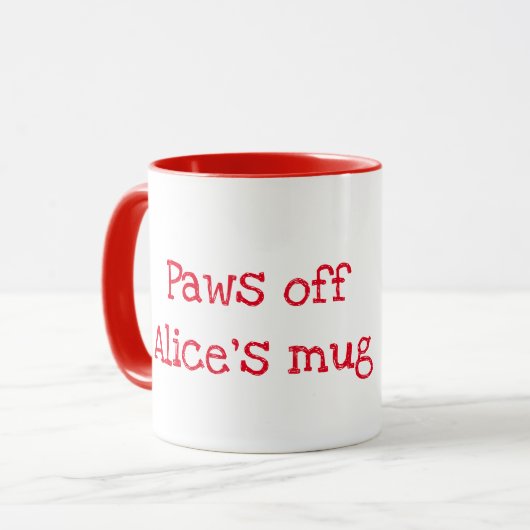 Cute black kitten gepersonaliseerde mug mok (Voorkant links)